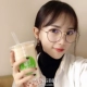 Kính râm retro khung nữ phiên bản Hàn Quốc của thủy triều nhỏ mặt tròn văn học có thể được trang bị khung kính cận thị với chuỗi gương phẳng ánh sáng