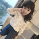 Áo sơ mi trắng trẻ em 2019 xuân hè mới cho bé gái Hàn Quốc chạm đáy áo cotton nữ bé bé áo dài tay - Áo sơ mi quần áo bé gái Áo sơ mi