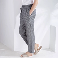 Cặp đôi mẫu quần pyjama cotton quần mùa xuân và mùa thu cỡ lớn quần sịp