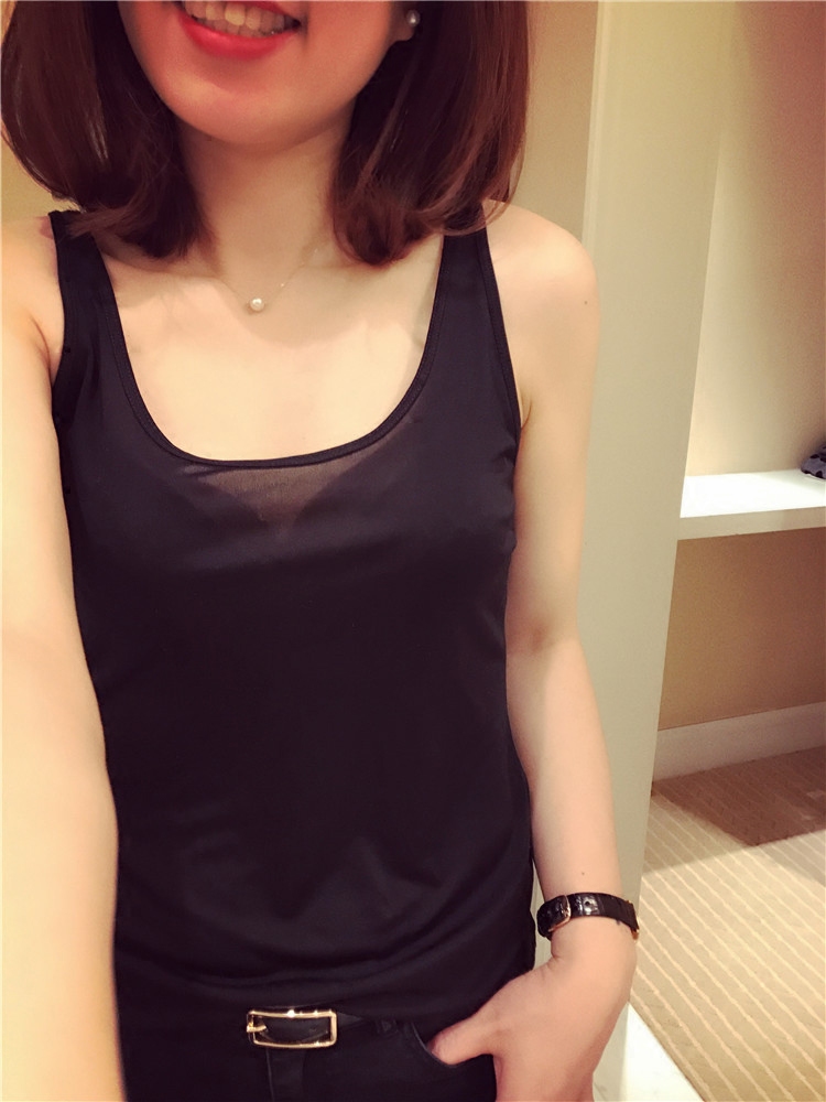 MAS玛氏服饰 夏季推荐 高档修身显瘦桑蚕丝针织打底背心 丝般感受