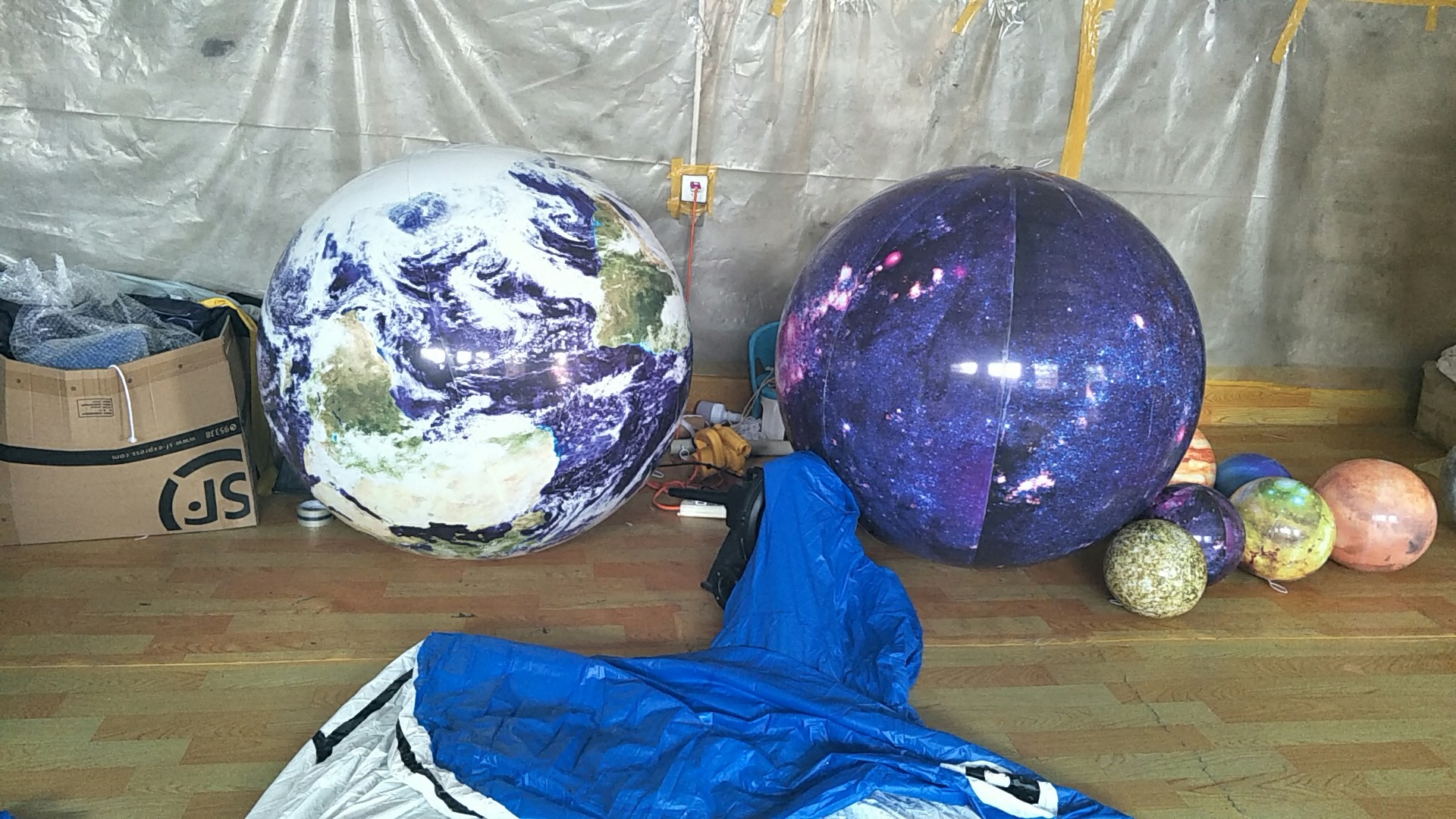 PVC lift off the earth inflatable nine planets light balloon inflatable earth moon shopping mall bar