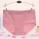 4 tải kích thước lớn đồ lót cotton nữ trung eo chất béo mm trung niên mẹ mô hình phụ nữ trung niên quần đỏ