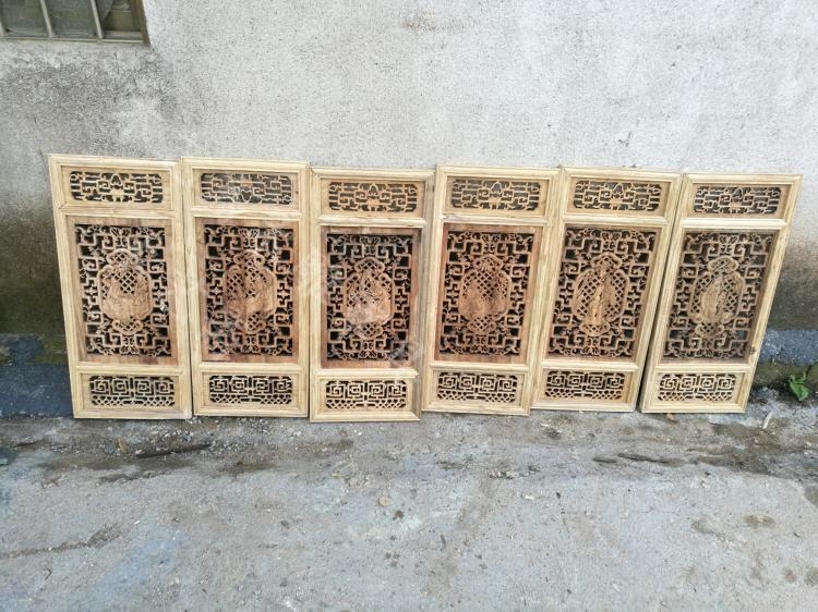 East Yang Wood Carving Imitation Ancient Carved Flower Windows Chinese Carved Window open to small window characters Carved Windows