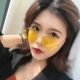 Kính râm 2018 màu đỏ đường phố bắn retro phong cách Harajuku cá tính kính râm đa giác nữ kính màu trong suốt gọng kính titan Kính râm