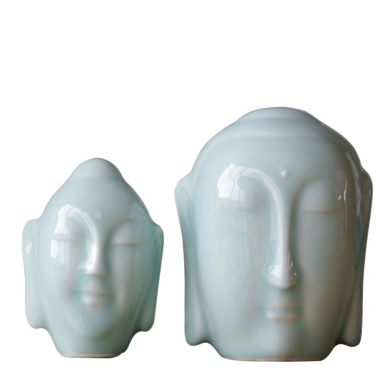 Soul friend Leo babauta of jingdezhen ceramics by hand shadow celadon teahouse tea pet desktop furnishing articles furnishing articles Buddha