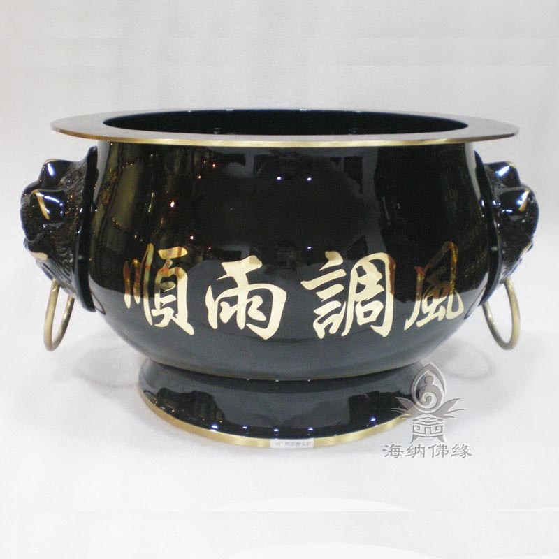Pure copper - grand flavor furnace temple Buddha Toilet pure stove 16 - 28 inch roasted black lion head pure copper stove