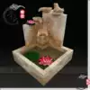 Stone carving water ornaments fish tank decorative pool garden Natural antique indoor basin Lotus pond Moon stone carving water