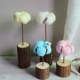 Caroline handmade hoa khô micro cảnh trang trí cảnh quan Giáng sinh hình nón thông đồ trang trí bằng gỗ pier DIY trang trí đồ trang trí cọc gỗ