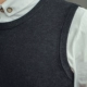 Mùa thu đông đại học gió vòng cổ áo len vest nam vest không tay áo len cotton vest vest ấm áp