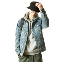 Mùa xuân mới nam phong cách thời trang đường phố châu Âu và Mỹ công cụ giặt áo khoác denim áo khoác quần áo denim cơ bản - Mùa xuân áo voan đẹp
