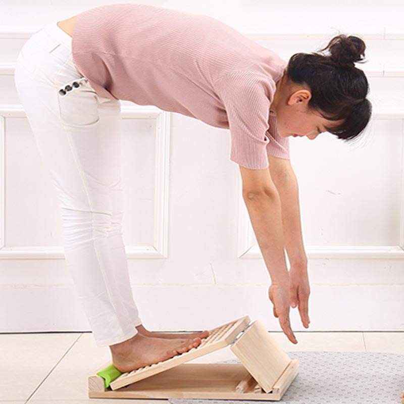 Stovepipe massage chân gỗ rắn bước viền tấm xiên bước máy tập thể dục nhà đứng kéo dài đào tạo chân - Stepper / thiết bị tập thể dục vừa và nhỏ tạ đôi