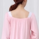 Châu Âu và Hoa Kỳ dài modal dài tay nữ mùa hè cotton rộng kích thước lớn phiên bản Hàn Quốc của đầm nhà mùa xuân và mùa thu ngọt ngào dễ thương
