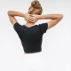 Áo thun thể thao La Nikar Phụ nữ tay ngắn tập thể dục Chạy bộ Slim Slim Skinny Yoga mặc mùa thu mỏng áo thun reebok Áo phông thể thao