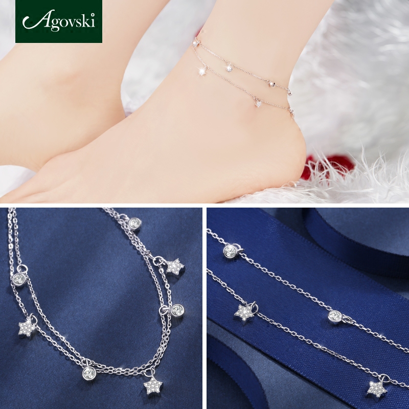 Bracelet de cheville Femme AGOVSKI en Argenterie - Ref 3104020 Image 3