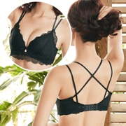 Sexy ren ít phụ nữ đồ lót đặt tam giác mỏng tập hợp không có vòng thép trở lại chéo với áo ngực đẹp trở lại