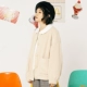 Omont trứng tart nhà retro lỏng lẻo lông lông mỏng phụ nữ dày áo khoác bông áo khoác mùa đông - Bông áo khoác nữ Bông