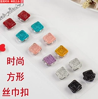 Gypsophila vuông mạnh mẽ nam châm khăn lụa khóa trâm khăn phụ kiện Hồi giáo mũ thời trang trâm cài trang sức pin cài áo cao cấp