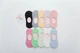 [3 đôi] màu trắng tinh khiết bông đen kẹo dẻo màu rắn vô hình nữ vớ silicone không trơn phụ nữ vớ vớ thủy triều