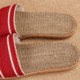 Biranti Summer Linen Slippers for Men and Women Couples Indoor Home Sandals EVA Light Support Shoes Anti-Slip