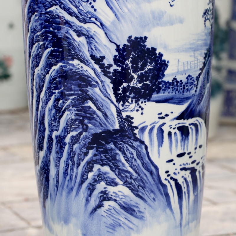 Jingdezhen ceramics hand - made splendid sunvo sitting room of large home decoration of blue and white porcelain vase furnishing articles