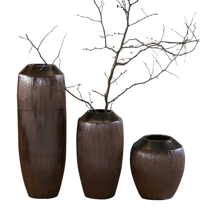 Retro nostalgia pottery decorative amphora landing jingdezhen ceramic furnishing articles manually flower receptacle villa large vase