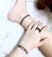 Châu Âu và Hoa Kỳ retro hình xăm rỗng dệt câu cá dây đàn hồi vòng tay vòng chân vòng chân đùi chuỗi hình ảnh nữ - Vòng chân vòng chân bạc tây tạng Vòng chân