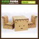 PAPERPANDA ຕາຕະລາງເດັກນ້ອຍແລະເກົ້າອີ້ຕາຕະລາງອະນຸບານເກມເຟີນີເຈີເຈ້ຍ toy book ຕາຕະລາງກັບຄືນໄປບ່ອນເກົ້າອີ້ອາຈົມ