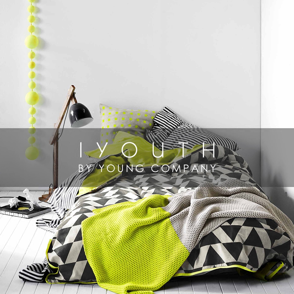 IYOUTH Nordic minimalist Gray triangle cotton four-piece 1 2 1 5 meters 1 8m bed single duvet cover