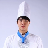 Шляпа шеф -повар мужчина старший рабочая шляпа белая квадратная шляпа с высокой шляп