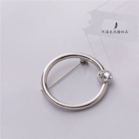 Vòng tròn trâm cài đơn giản nhỏ vòng tròn pin thời trang hoang dã Hàn Quốc phụ kiện trâm điều hòa không khí cardigan khăn choàng khóa ghim cài áo sơ mi nam