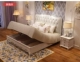 Đèn ngủ gỗ rắn kiểu Mỹ nội thất phòng ngủ sang trọng hậu hiện đại tân cổ điển da nghệ thuật kéo nút giường đôi công chúa có thể được tùy chỉnh - Giường