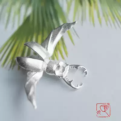 {General Spade armor} Insect fun series pendant 925 silver 3D printing