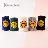 Nhật Bản Harajuku nữ cười vớ đơn giản cá tính đại học gió thể thao màu đen và trắng trong vớ cotton ống mùa thu và mùa đông vớ ván trượt tất nữ Hàn Quốc bền đẹp