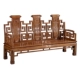 Mới phong cách Trung Quốc gỗ gụ nội thất cánh gà sofa gỗ rắn gỗ log log phòng khách nhỏ cổ ghế sofa kết hợp bàn cà phê - Bộ đồ nội thất Bộ đồ nội thất