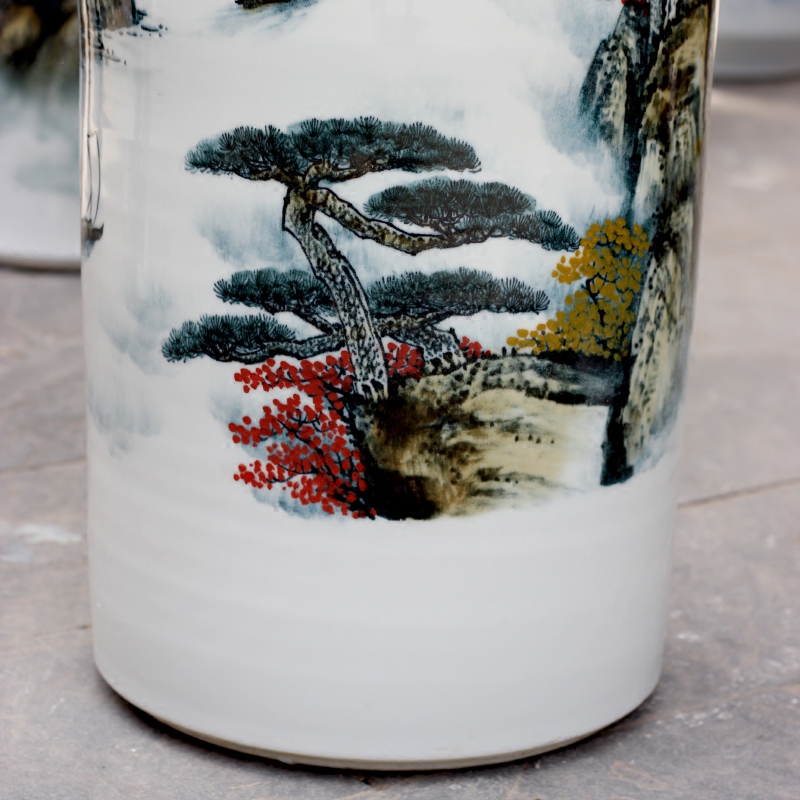 Jingdezhen ceramics has a long history in the hand - made quiver sitting room of Chinese style furnishing articles study office of large vase