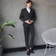 Suit nam phù hợp với kinh doanh bình thường đang được đổi mới phiên bản Hàn Quốc của nhà tạo mẫu tóc đẹp trai gió Anh ba mảnh đồ vest Suit phù hợp