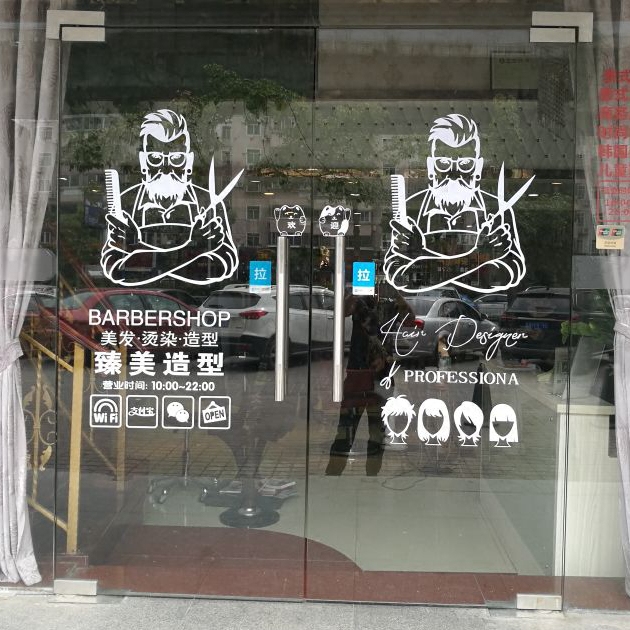 Usd 6 78 Creative Personality Barber Shop Glass Door Sticker
