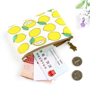 Ví tươi nhỏ nữ mini dễ thương đơn giản với khóa kéo túi tiền tay nhỏ túi vuông