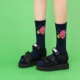 Hàn Quốc ulzzang mô hình cặp vợ chồng cao tầng Cartoon Cartoon Nhật Bản xu hướng trượt ván thể thao nam và nữ vớ cotton