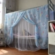 Sinh viên giường đơn ngủ lưới ký túc xá trên cửa hàng nhân tạo phòng ngủ cô gái dưới giường 幔 đôi công chúa sợi gió giường