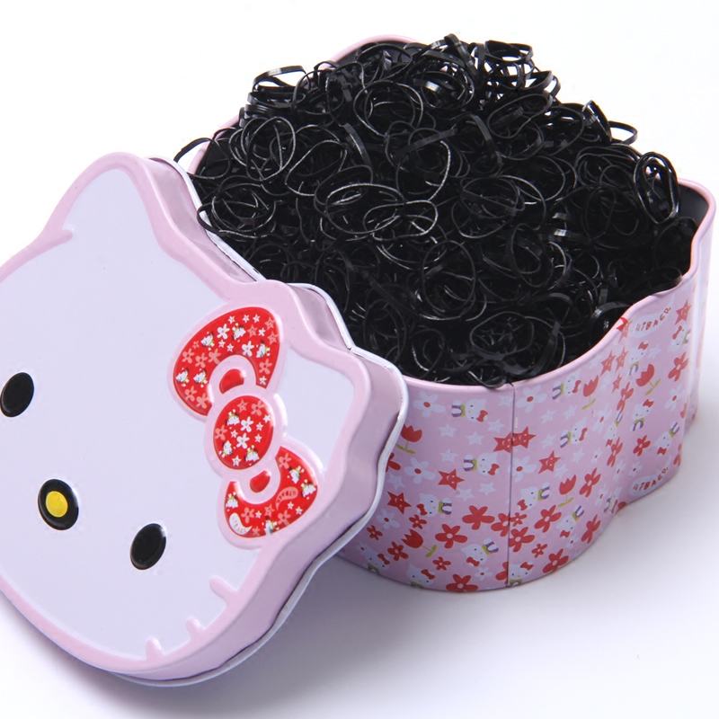 Small black leather band free postage disposable black adult thickened strong pull constant children's hair ring child leather band tied hair