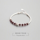 [South Lane] Vòng đeo tay bằng bạc garnet bằng bạc 925 sterling vòng tay Nhật Bản và Hàn Quốc vòng tay vàng nam Vòng đeo tay Clasp