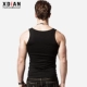 Nam Quảng Trường Cổ Vest Nam Cotton Slim Thể Thao Thanh Niên Thể Dục Skinny Thoáng Khí Thoáng Khí Sling Mùa Hè Áo vest cotton