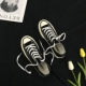 1970 đen thấp INS cổ điển đa năng 2019 mùa xuân và mùa thu đôi đại học ulzzang giày vải đơn giản