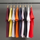 Mùa hè 2018 mới nguyên bản màu rắn cổ tròn áo thun nam cotton ngắn tay áo sơ mi sáng màu áo thun nam từ bi áo phông nam tay ngắn cổ trụ Áo phông ngắn