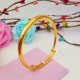 Vòng đeo tay nữ mạ vàng 24k cổ điển mạ vàng Push-pull có thể điều chỉnh vòng đeo tay bằng vàng dày giả bằng vàng trong một thời gian dài