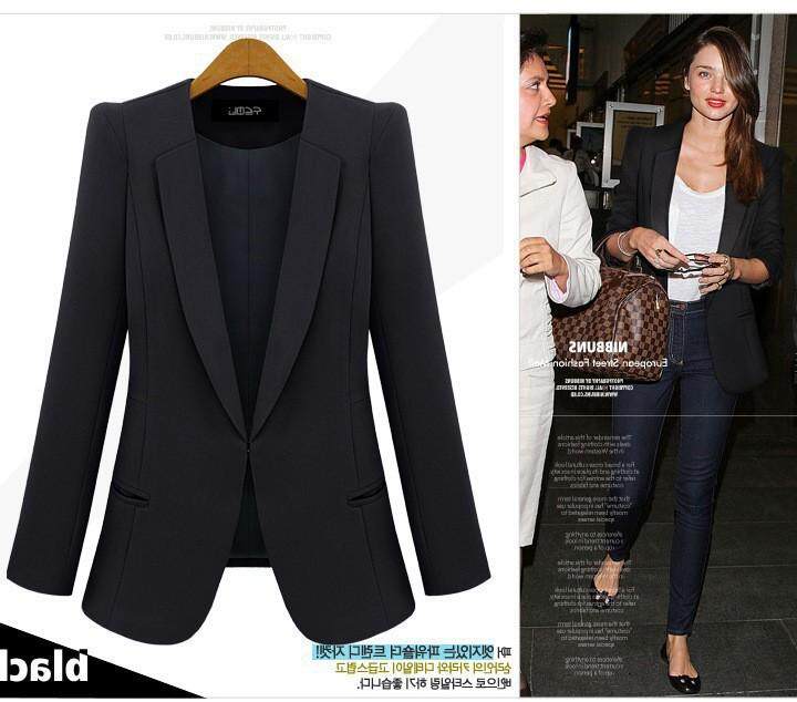 Blazer Formal Women Jacket Autumn Ladies Coat Office Suit OL