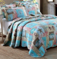 Fresh vỏ sò dưới biển bông trải giường ba mảnh nắp mát mẻ vào mùa hè và quilting một nhà máy bông vận chuyển trực tiếp - Trải giường ga giường everon giảm giá