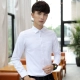 Áo sơ mi nam chính thức Thu / Đông Chuyên nghiệp Mặc áo sơ mi trắng Công sở Áo sơ mi sọc Công việc Phỏng vấn dài tay Màu trắng tinh khiết