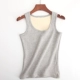 Mặc vest bó sát và nhung trong mùa thu đông, áo khoác da dày của phụ nữ, áo sơ mi chạm đáy, cotton, đồ lót nhiệt không tay áo nữ Áo ba lỗ